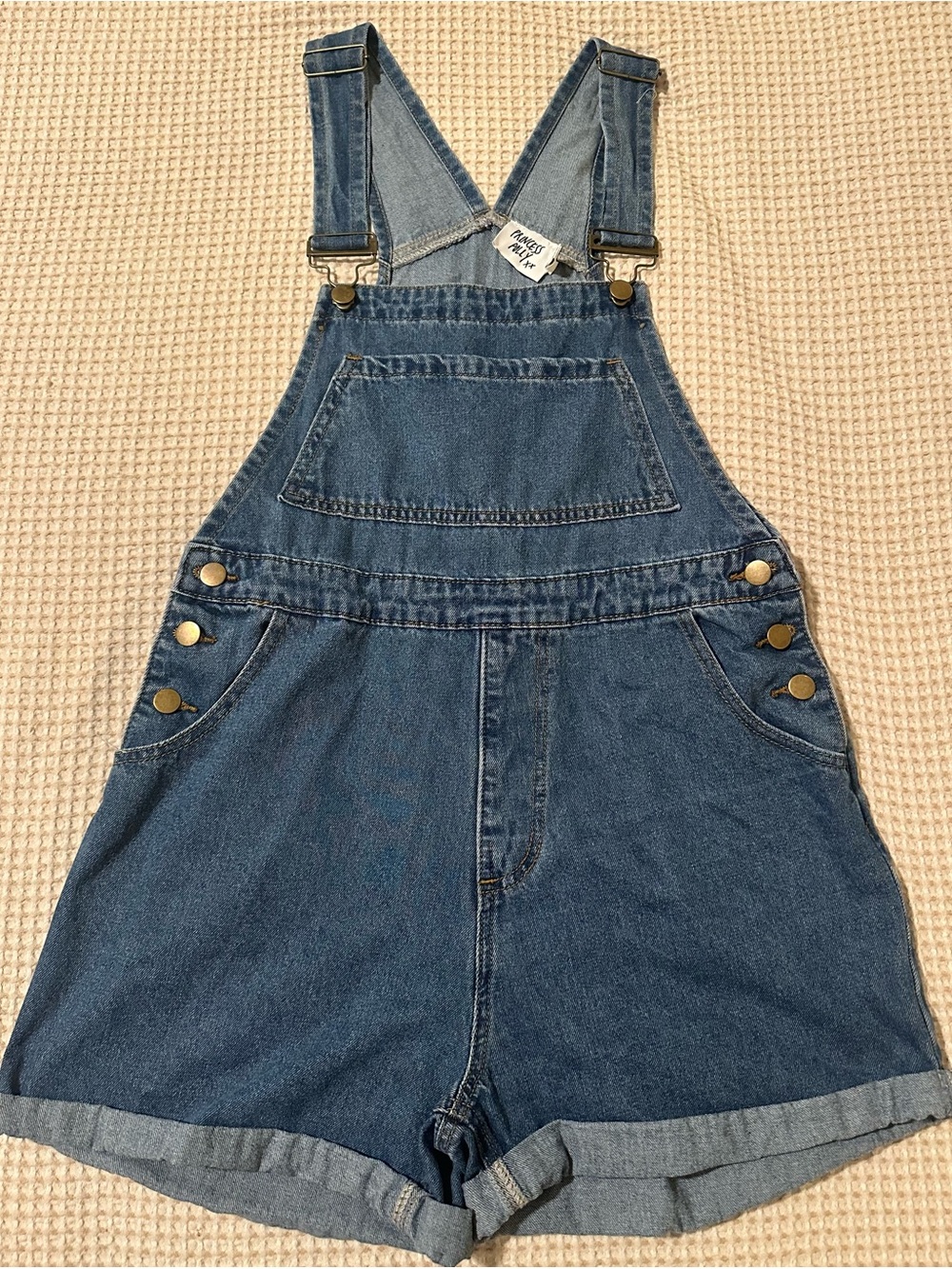 Princess Polly Denim Overalls with Brass Hardware